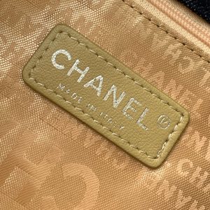 Chanel 25 Tote Bag Navy Blue 48cm Denim Leather 289494