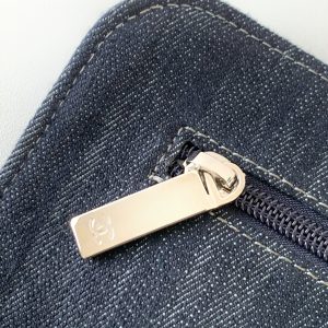 Chanel 25 Bag Navy Blue 34cm Denim Fabric 289496