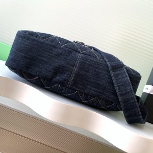 Chanel 25 Bag Navy Blue 34cm Denim Fabric 289496