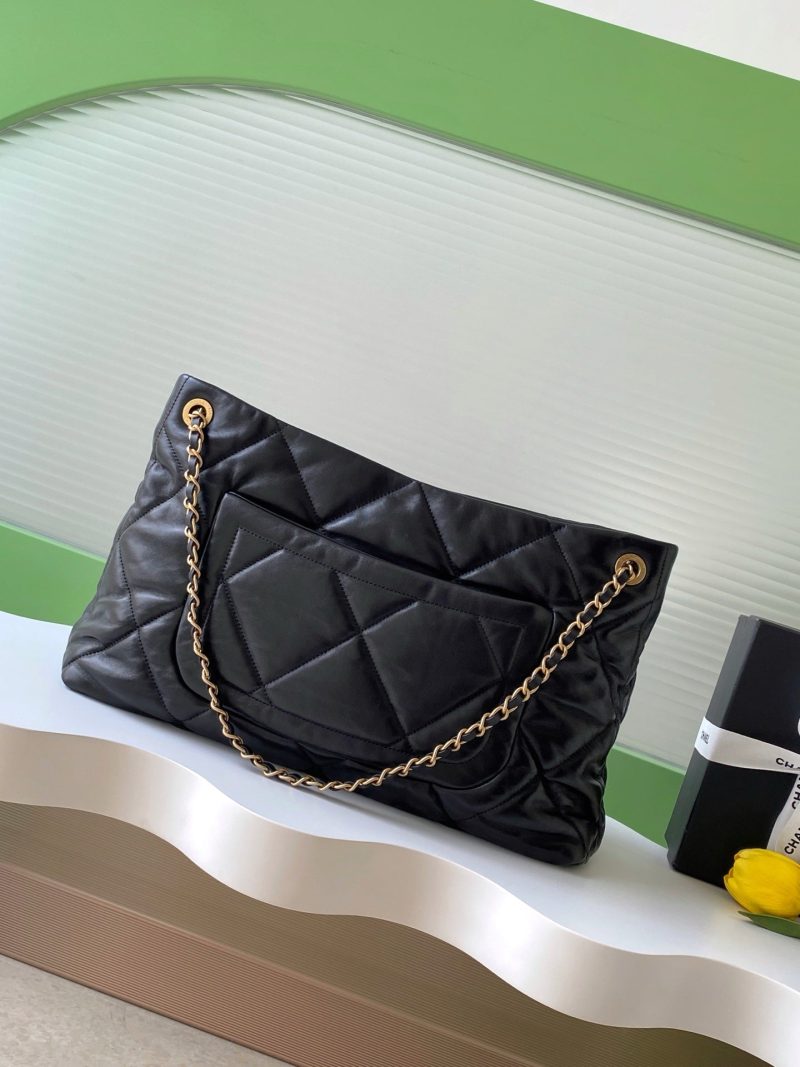 Chanel 25K Bag 38cm Black Gold Sheepskin 293989