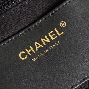 Chanel 25K Bag 38cm Black Gold Sheepskin 293989