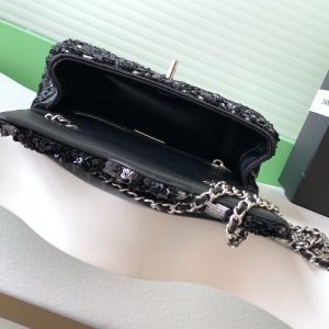 img_ecb71349_20251022_i1761108564841_8018_0_7_jpg CC 2025 Flap Bag Black Sequin 298204