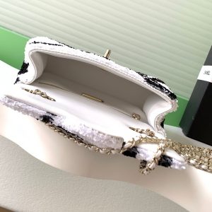 img_ecb71349_20251022_i1761108778584_3784_0_7_jpg CC 2025 Flap Bag Silver Black Sequin 298202