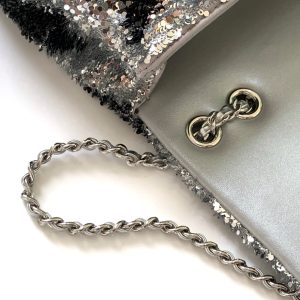 img_ecb71349_20251022_i1761108801113_7685_0_6_jpg CC 2025 Flap Bag Black Silver Sequin 298201