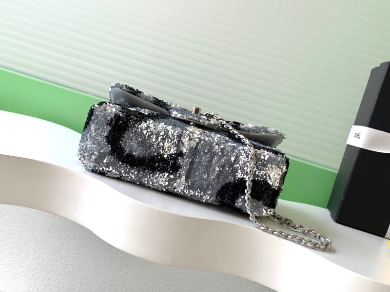 img_ecb71349_20251022_i1761108802694_2572_0_3_jpg CC 2025 Flap Bag Black Silver Sequin 298201