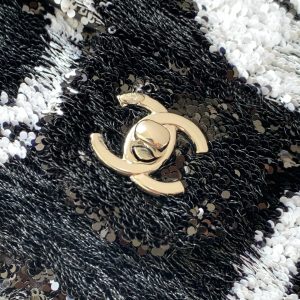 img_ecb71349_20251022_i1761108824589_5033_0_4_jpg CC 2025 Flap Bag Black White Sequin 298200