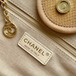 CC 2025 Deauville Tote Bag Beige Canvas