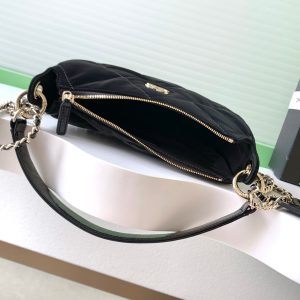 CC 2025 Black Velvet Crescent Bag