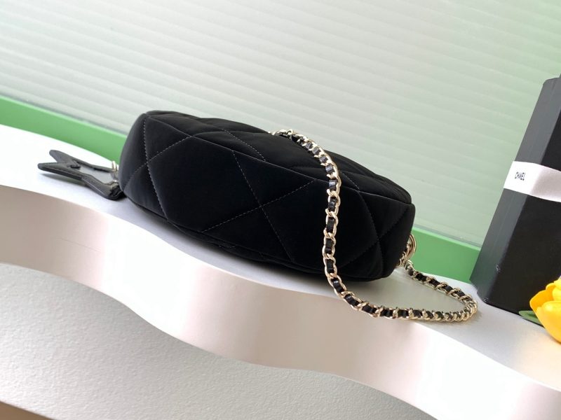CC 2025 Black Velvet Crescent Bag