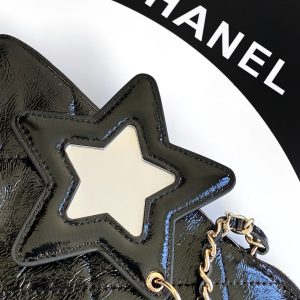 CC 2025 Phone Bag 18cm Black Cowhide 310331