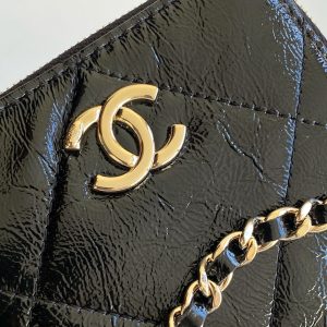 CC 2025 Phone Bag 18cm Black Cowhide 310331