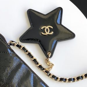 CC 2025 Phone Bag 18cm Black Cowhide 310331