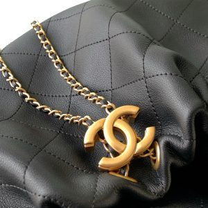 CC 2025 Hobo Bag 45cm Black Calfskin 311196