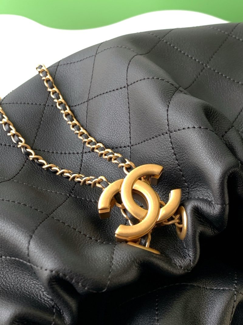 CC 2025 Hobo Bag 45cm Black Calfskin 311196