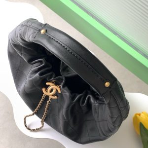 CC 2025 Hobo Bag 45cm Black Calfskin 311196