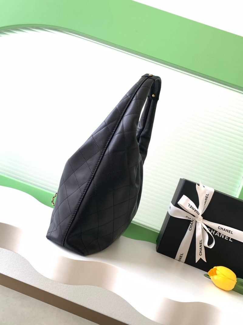 CC 2025 Hobo Bag 45cm Black Calfskin 311196