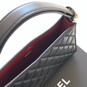 Chanel 25 Christmas Limited Hobo Shoulder Bag Black Lambskin 324810