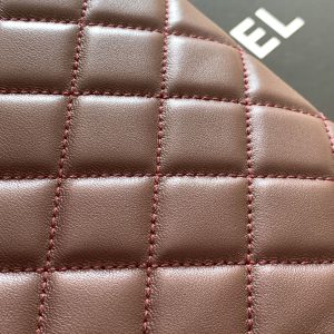 Chanel 25 Christmas Limited Hobo Shoulder Bag Burgundy Lambskin 324808