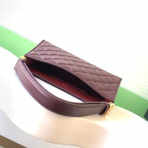 Chanel 25 Christmas Limited Hobo Shoulder Bag Burgundy Lambskin 324808