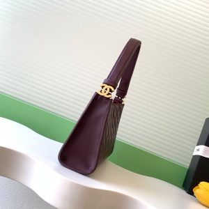 Chanel 25 Christmas Limited Hobo Shoulder Bag Burgundy Lambskin 324808