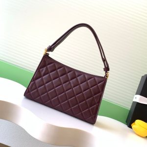 Chanel 25 Christmas Limited Hobo Shoulder Bag Burgundy Lambskin 324808