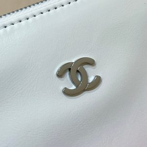 cc22 hobo bag pink white lambskin silver hardware