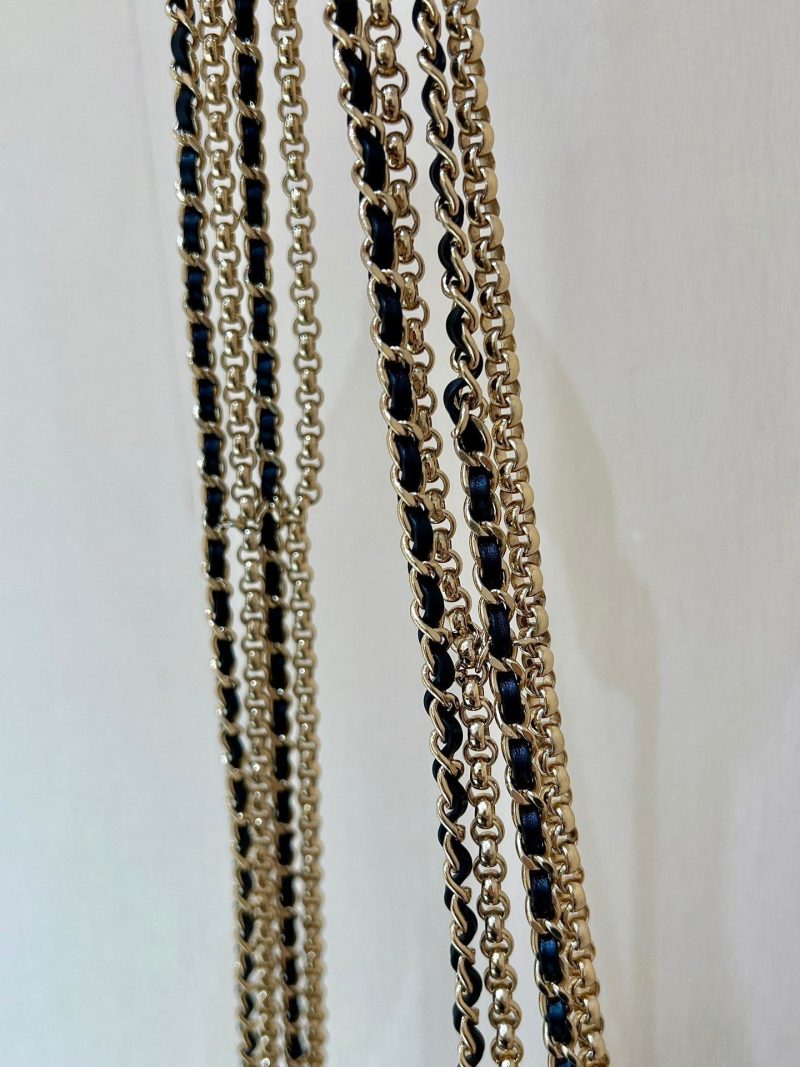 Chanel 24A Limited Edition Hobo Chain Bag Black Goatskin 256157