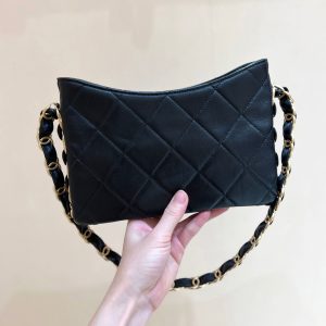 The Chanel 24K Hobo Underarm Bag Black Lambskin 256166
