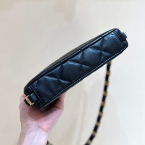 The Chanel 24K Hobo Underarm Bag Black Lambskin 256166