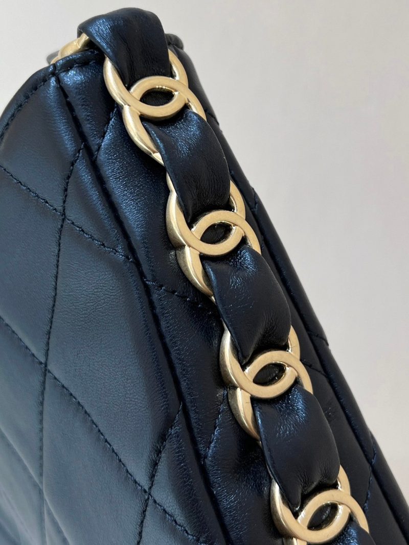 The Chanel 24K Hobo Underarm Bag Black Lambskin 256166