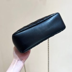 CC 24K Gold Coin Camera Bag 24cm Black Lambskin Light GHW