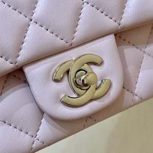 CC 24K Mini Flap Bag 18cm Light Pink Lambskin Gold Hardware