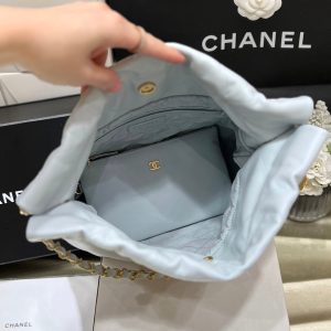 CC 24K Hobo 22 Bag Cloud Blue Grained Calfskin