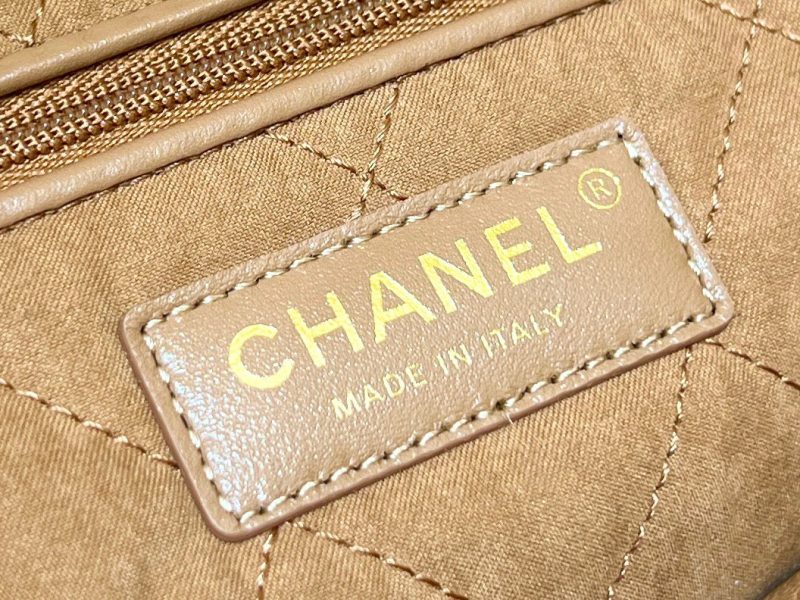 CC 24K Hobo 22 Bag Brown Grained Calfskin