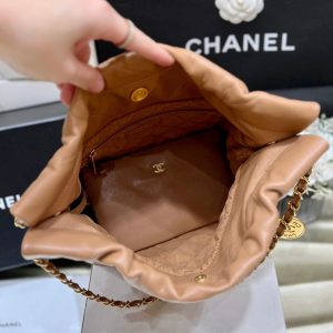 CC 24K Hobo 22 Bag Brown Grained Calfskin