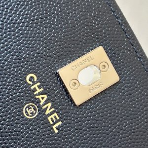 25C Mini Woc 18cm Black Grained Calfskin Gold Hardware