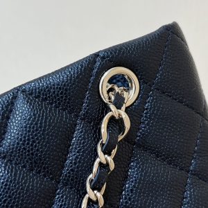 25C Small Tote 17cm Black Grained Calfskin