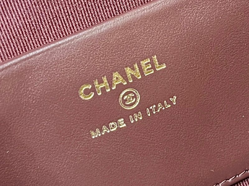 25C Small Tote 17cm Black Grained Calfskin