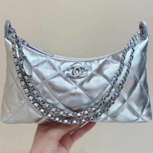 img_f3c7fd90_20250602_i1748852182660_3860_0_3_jpg Chanel 2025 Hobo Dumpling Bag 26cm Genuine Calfskin Leather 339343