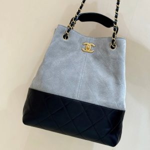 CC 25A Hobo 29cm Gray Black Suede Lambskin