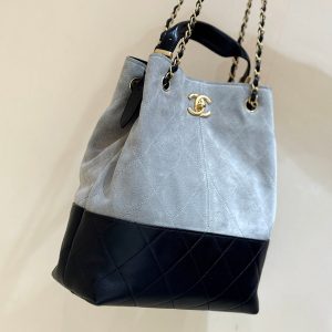 CC 25A Hobo 29cm Gray Black Suede Lambskin