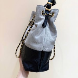 CC 25A Hobo 29cm Gray Black Suede Lambskin