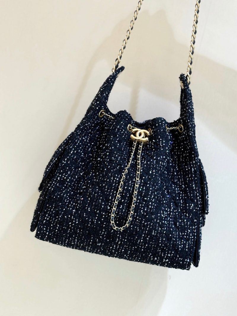 CC 25A Hobo Bag 40 Black Tweed Wool