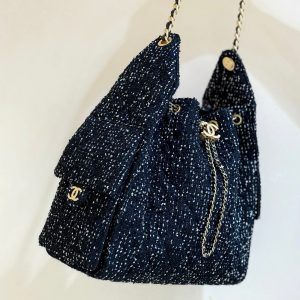 CC 25A Hobo Bag 40 Black Tweed Wool
