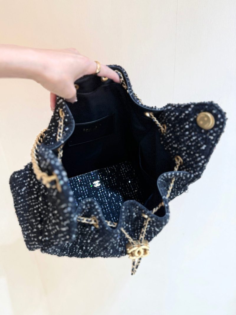 CC 25A Hobo Bag 40 Black Tweed Wool