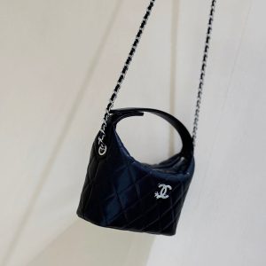 CC 2025 Bento Box Bag Black Calfskin 346313