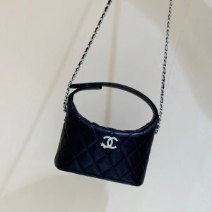 CC 2025 Bento Box Bag Black Calfskin 346313