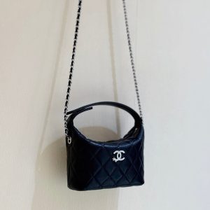 CC 2025 Bento Box Bag Black Calfskin 346313