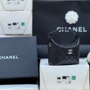 CC 2025 Bento Box Bag Black Calfskin 346313