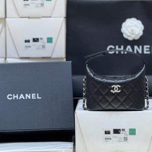 CC 2025 Bento Box Bag Black Calfskin 346313